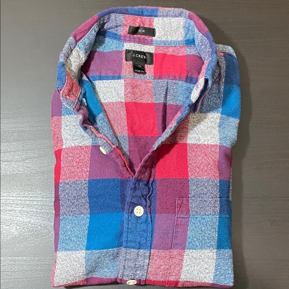 J. Crew Other - J Crew Slim Brushed Twill Shirt in Heathered Plaid